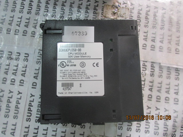 PLC " GE FANUC " MODEL : IC693CPU350-BB