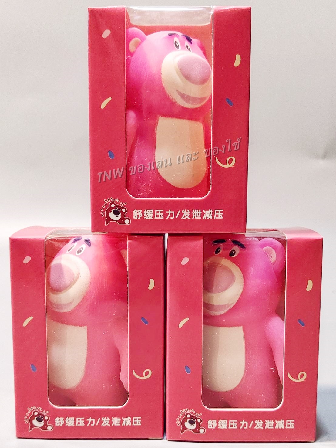 🍓 สกุชชี่หมีสตรอว์เบอร์รี หมี Lotso ของเล่นเด็ก หมี สีชมพู 🍓