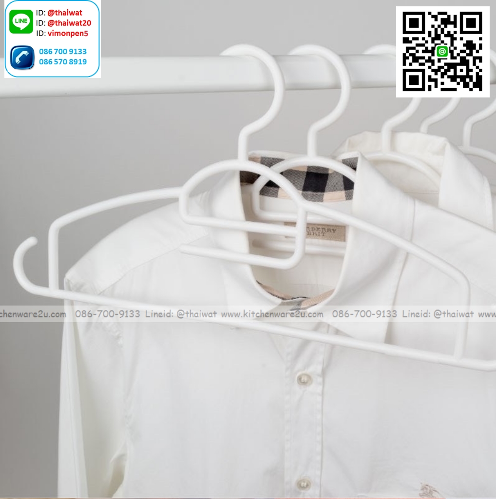 P04517 ไม้แขวนเสื้อแพค 5 อัน (กว้าง 20.5* ยาว 39.5* สูง 2.5 cm) เกรดเอ หนา สีสวย No.1174 ราคาขายส่งต่อ 24 แพค: 120 อัน :เฉลี่ย 55 บต่อแพค