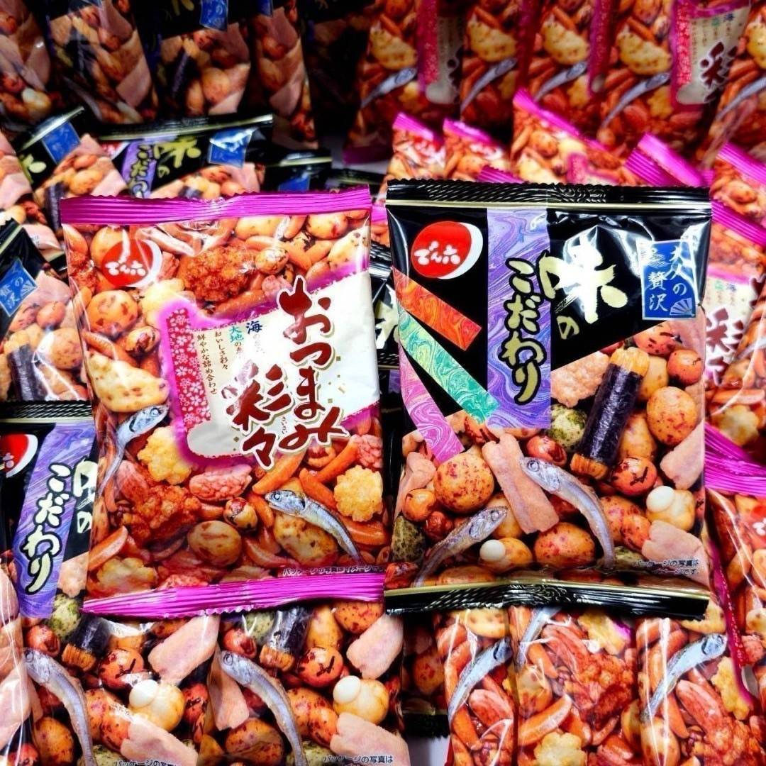 Denroku Mixed Crackers Snacks ขนมปาร์ตี้/กับแกล้มญี่ปุ่น