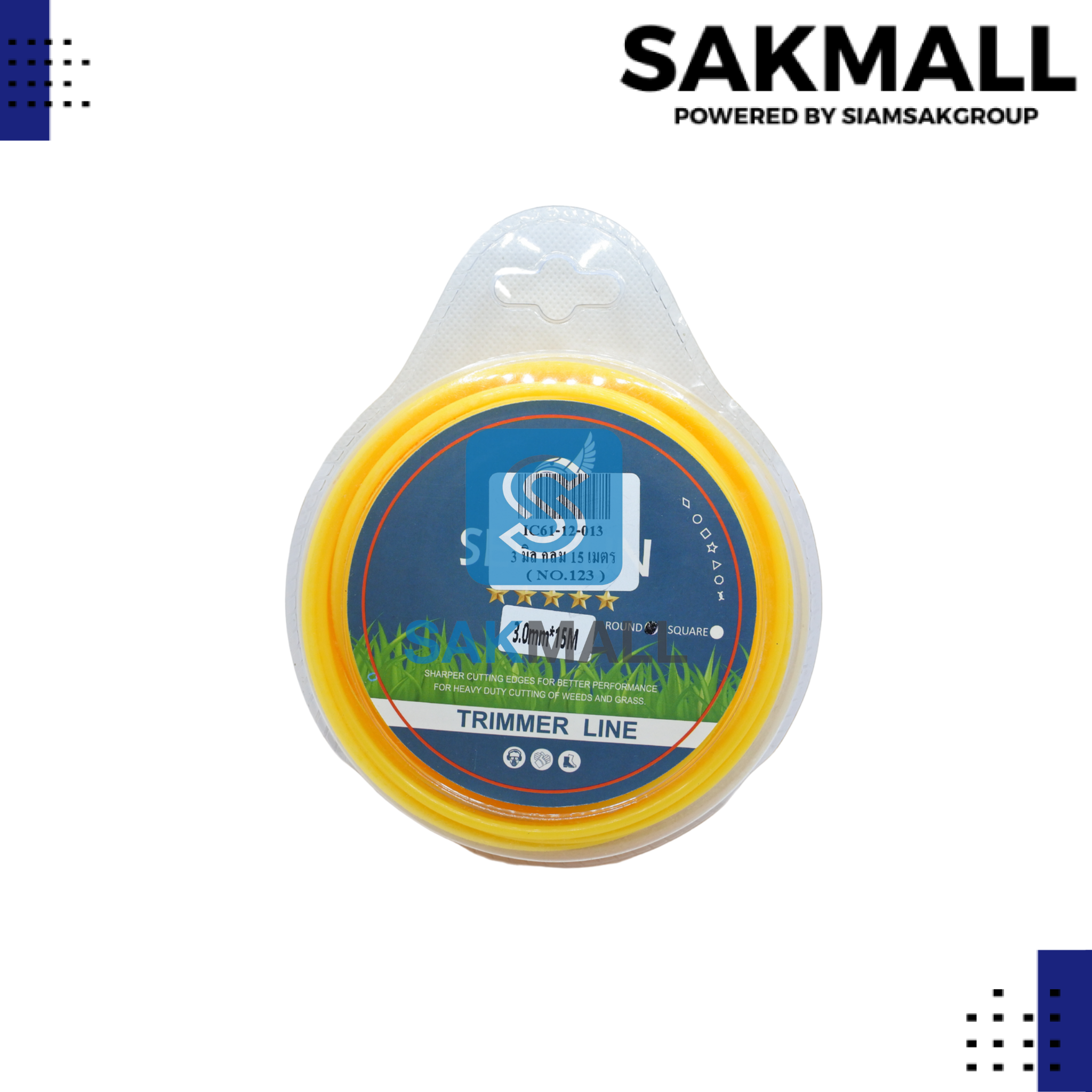 เอ็นตัดหญ้า 3.0mm. กลม 15m.ขาว