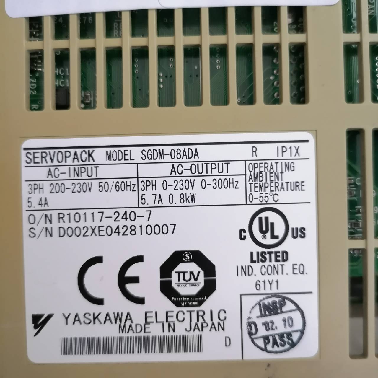 จำหน่าย ซ่อม SERVO DRIVE YASKAWA SGDM-08ADA