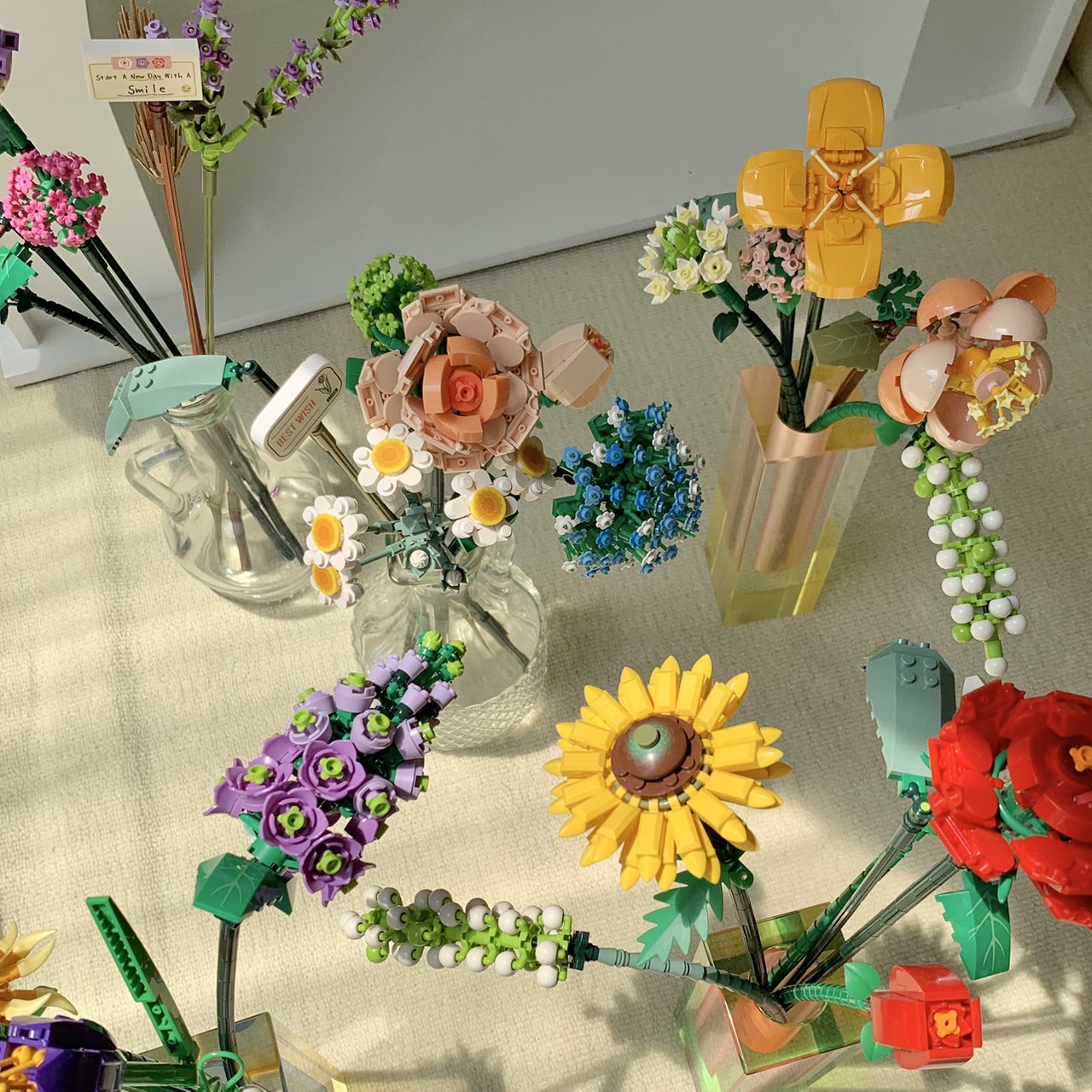 [พร้อมส่ง] Jnihouse : เลโก้ดอกไม้ ตัวต่อของเล่น ตัวต่อดอกไม้ Brick Flower Set