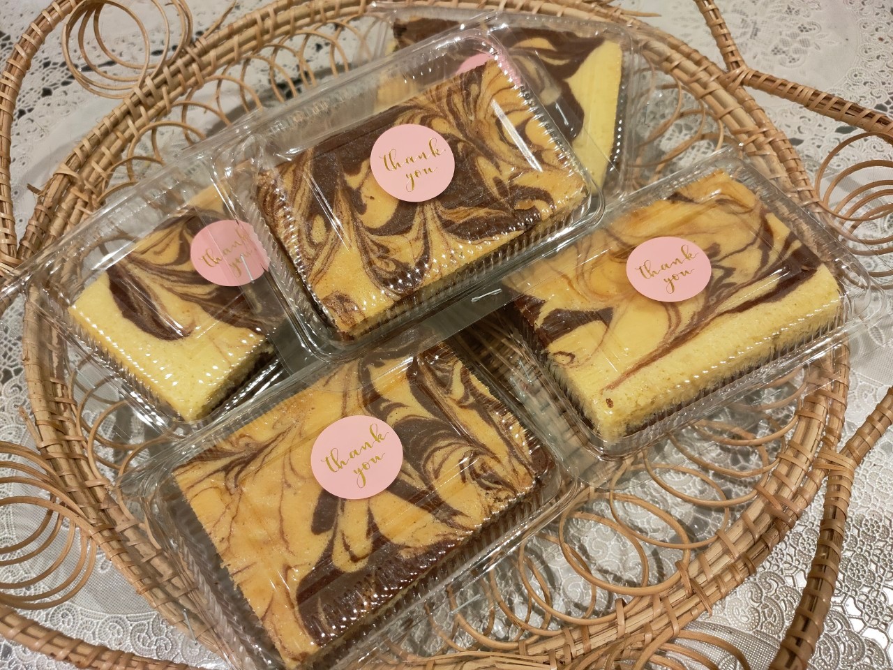 มาร์เบิ้ลเค้กเนื้อบัตเตอร์สปันจ์อร่อยนุ่ม หอมกลิ่นวนิลาและโกโก้