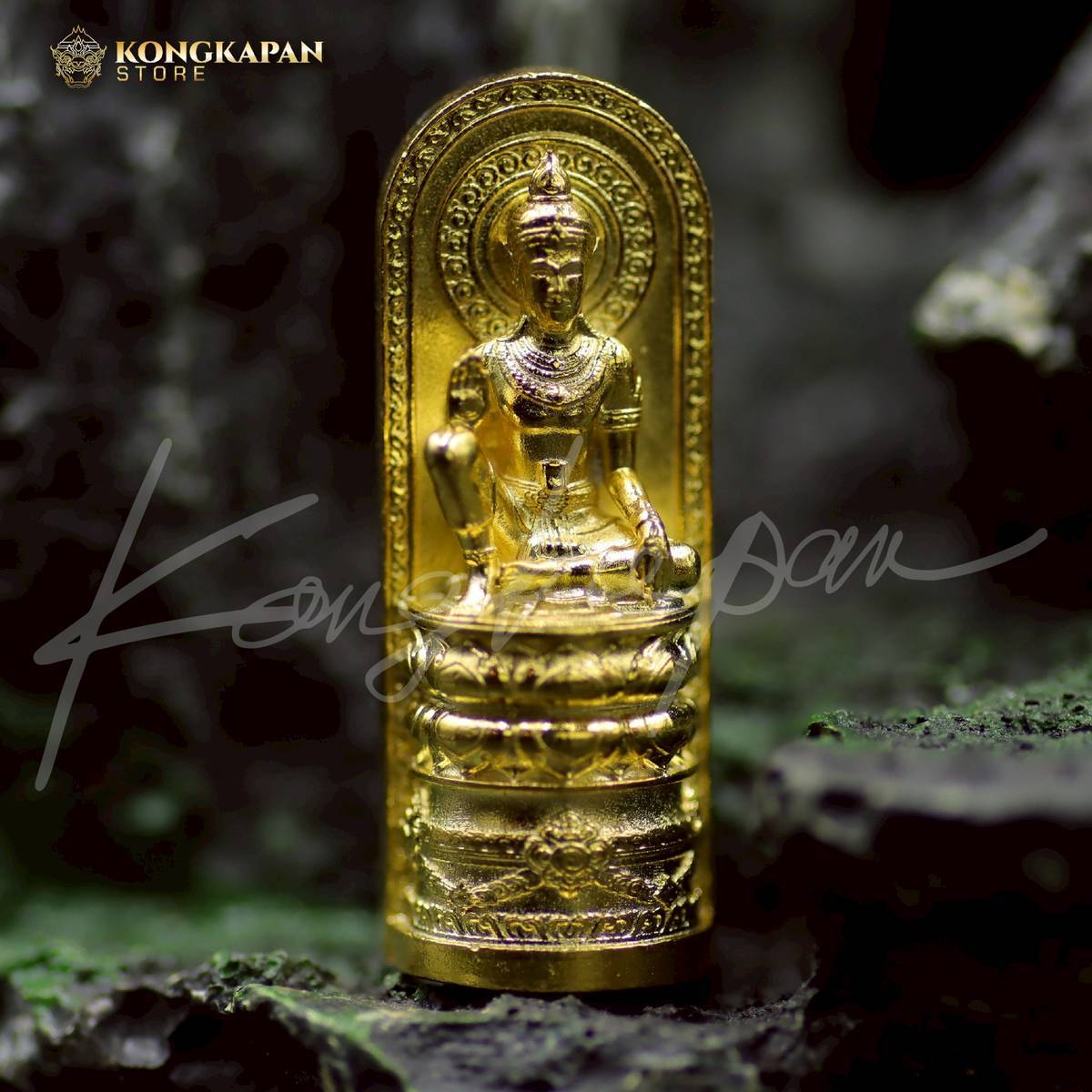 บรมครูตาขุนโหร เนื้อทองแดงชุบทอง องค์จตุคามรามเทพ รุ่นมหาลาภไหลมาเทมา ปี 67