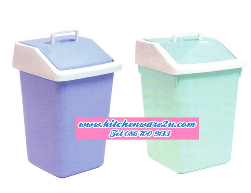 P08631 ถังขยะใหญ่มีหูหิ้ว 5 ลิตร สีหวาน เกรดเอ (19.4 X 18.6 X 30 ซ.ม) No.554A (ราคาส่งต่อ 24 ใบ:เฉลี่ย 65 บต่อใบ)