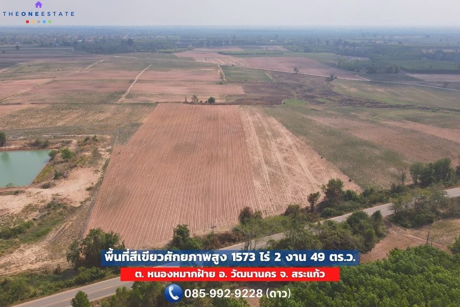🔥เปิดโอกาสทองให้นักลงทุน! ที่ดินใหญ่ 1,573 ไร่ ติดถนนใหญ่ จ.สระแก้ว ศักยภาพสูง เหมาะทำเกษตร – โลจิสติกส์ – พัฒนาโครงการขนาดใหญ่🔥