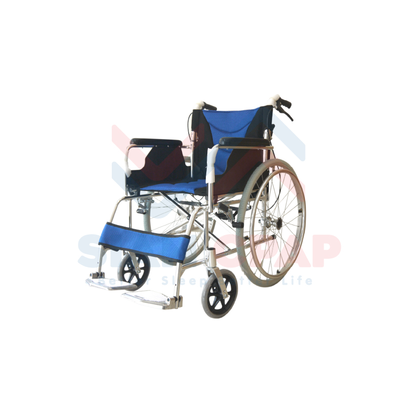 รถเข็นผู้ป่วย แบบพับได้ น้ำหนักเบา (Wheelchair) รับประกัน 1 ปี