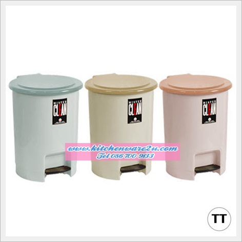 P04977 ถังขยะกลมแบบเหยียบ จุ 12 ลิตร (กว้าง 27.5 ยาว 27.5 สูง 35.5 ซม.) ขนาดใหญ่ เกรดเอ อย่างหนา คุณภาพดี สีสวย No.542 ราคาส่งต่อ 6 ใบ:เฉลี่ย 192 บ/ใบ