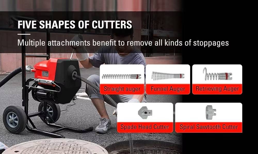 เครื่องทะลวงท่องูเหล็ก IRON SNAKE รุ่น AN-200A งูเหล็กทะลวงท่อ เครื่องล้างท่อไฟฟ้า