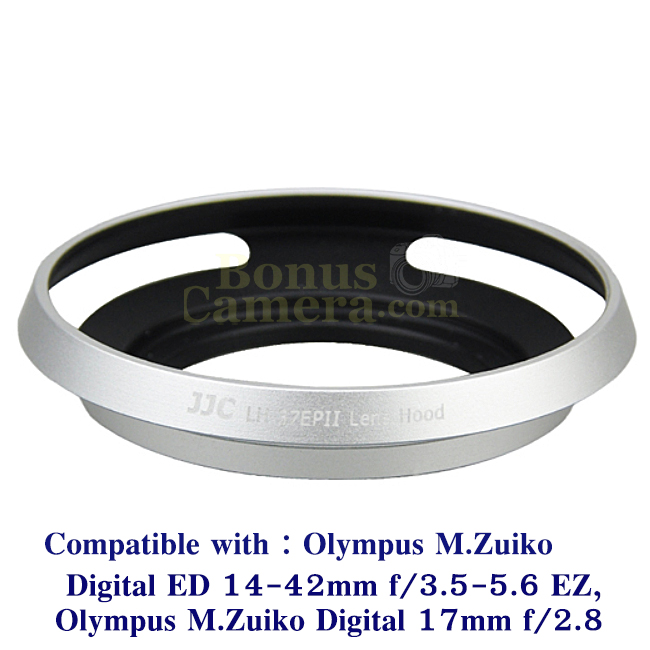 LH-37EP II(S) ฮู้ดสีเงิน เลนส์โอลิมปัส M.Zuiko ED 14-42mm F3.5-5.6 EZ,17mm f2.8 Olympus Lens Hood