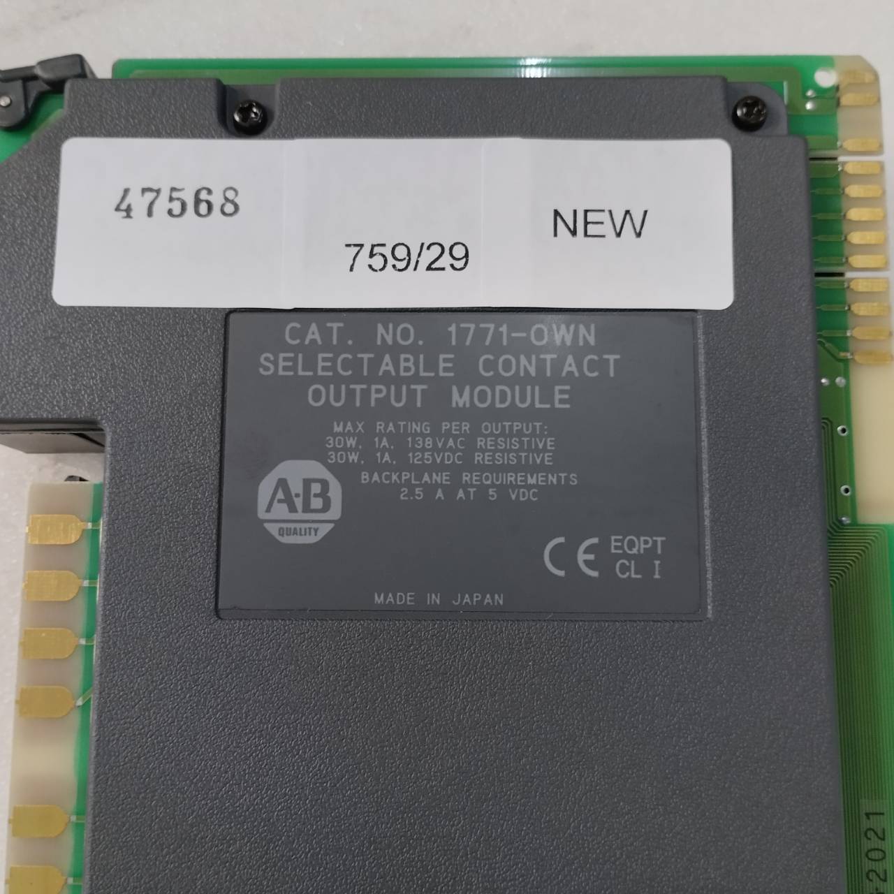 PLC " ALLEN-BRADLEY " MODEL : 1771-OWN