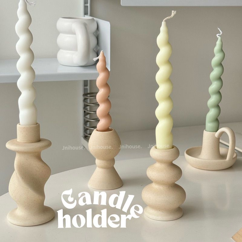 [พร้อมส่ง] Jnihouse : เชิงเทียนเซรามิก เชิงเทียนมินิมอล (Candle Holder)