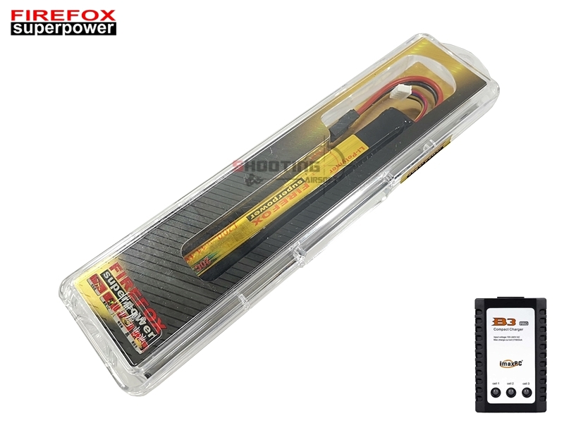 Set แบตลิโพ Firefox 20c 1200mAh 11.1v (สำหรับAK) พร้อมเครื่องชาร์จ B3