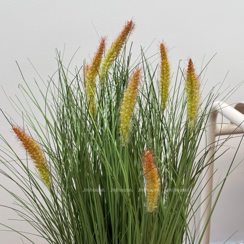 [พร้อมส่ง] Jnihouse : ต้นหญ้าประดิษฐ์กระถางดำ (Artificial Grass Potted)(Tree)