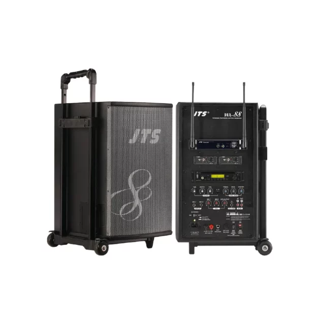 JTS WA-88 ตู้ลำโพงเคลื่อนที่ แบบลากจูง ขนาด 8 นิ้ว 100 วัตต์ มีแอมป์ พร้อมแบตเตอรี่ในตัว