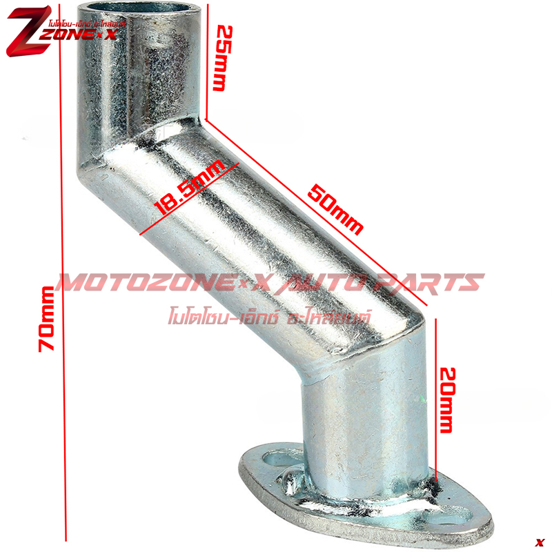 ท่อร่วมไอดี Intake Manifold Gasket 49cc 66cc 80cc Motorised Bicycle Carburetor MOTOZONE-X(โมโตโซน-เอ็กซ์) อะไหล่ Part
