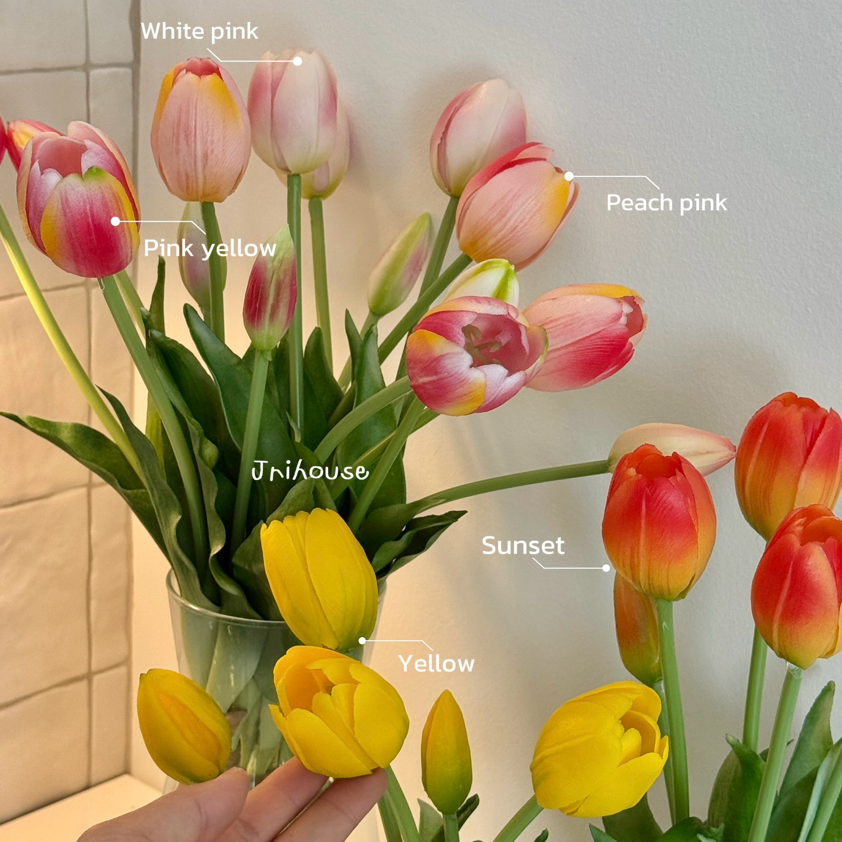 [พร้อมส่ง] Jnihouse : ทิวลิปปลอม ช่อดอกทิวลิป 5 ก้าน (Artificial Tulip Bouquet)