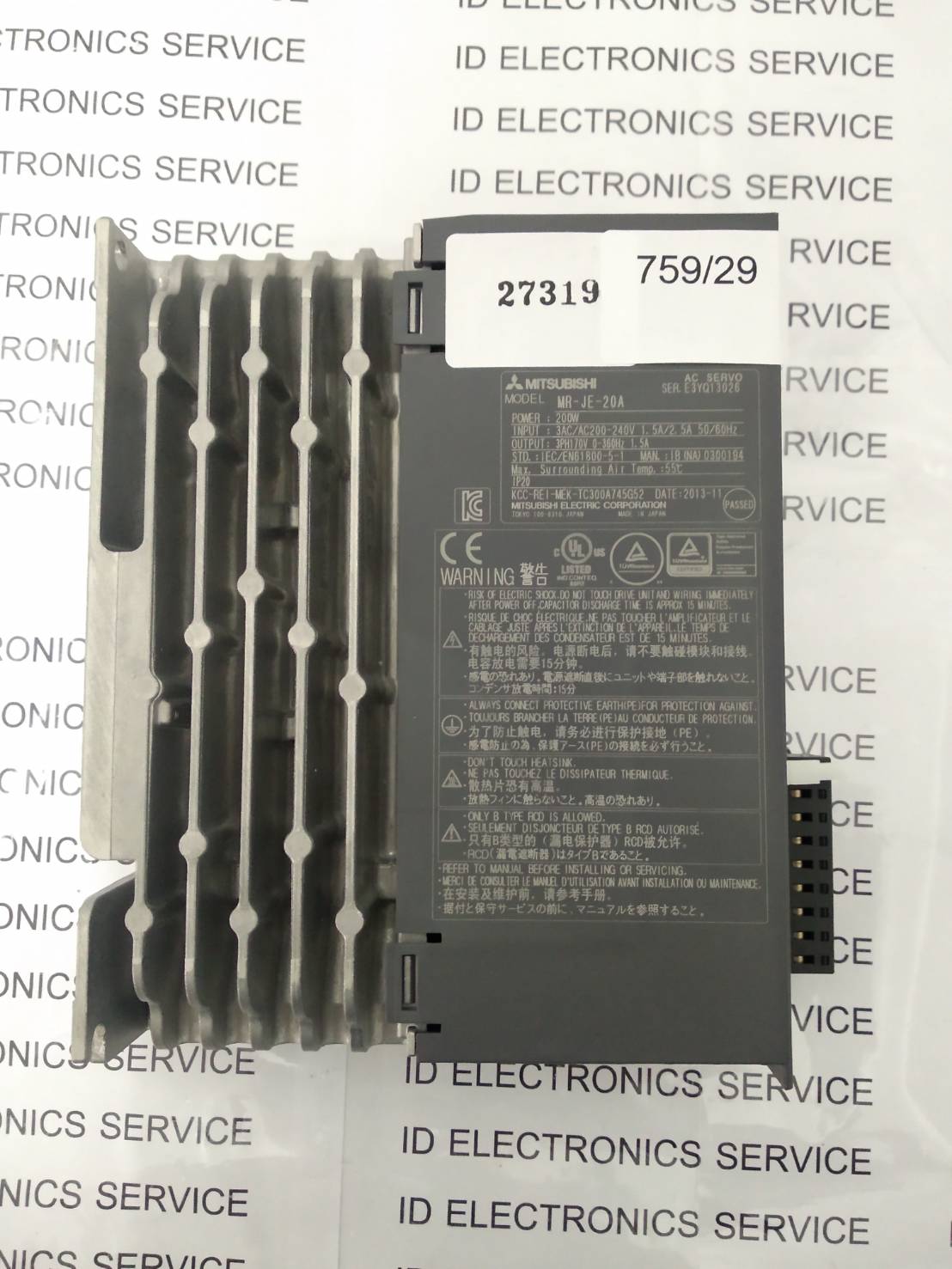 จำหน่าย MR-JE-20A SERVO DRIVE "MITSUBISHI"