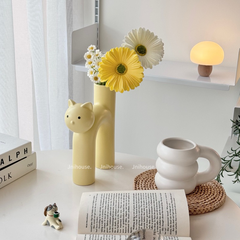 [พร้อมส่ง] Jnihouse : KITTY VASE แจกันน้องแมว แจกันดอกไม้