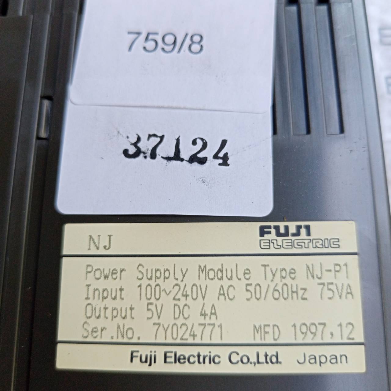 PLC " FUJI " MODEL : NJ-P1