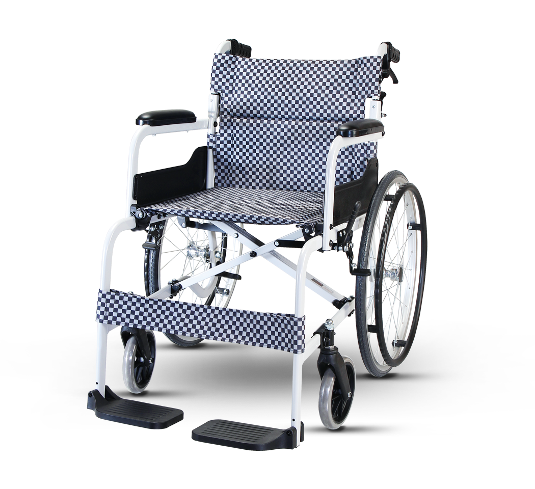 รถเข็นอลูมินัมอัลลอยด์โซม่า รุ่น SOMA 105 (SM-150.5 F22) สีดำ (WheelChair SOMA 150.5 F22 Black) ล้อหลังใหญ่ น้ำหนักเบา พกพาสะดวก ของแท้จากศูนย์ไทย รับประกัน 1 ปี