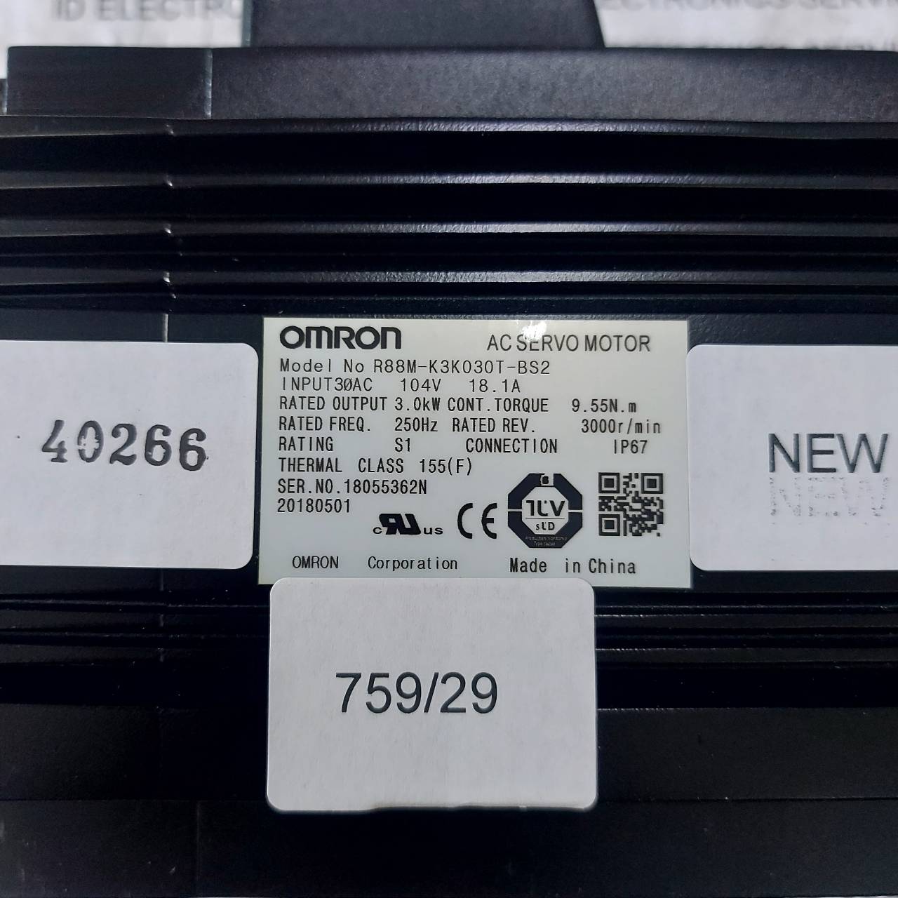 R88M-K3K030T-BS2 MOTOR "OMRON"