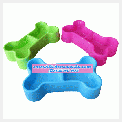 P08529 ชามข้าว น้องหมาแมว รูปกระดูก (19*33*7.5 cm) สีหวานสด 2090/k (ราคาส่งต่อ 12 โหล:144 ใบ:เฉลี่ย 185 บ/โหล)