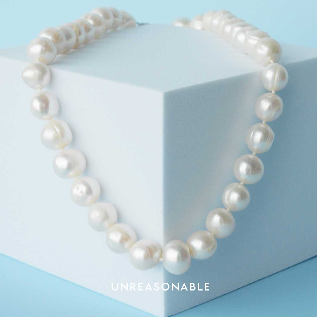 สร้อยคอมุกแท้ มุกน้ำจืด ความยาว 16 นิ้ว UA0840-01 Unreasonable Accessories