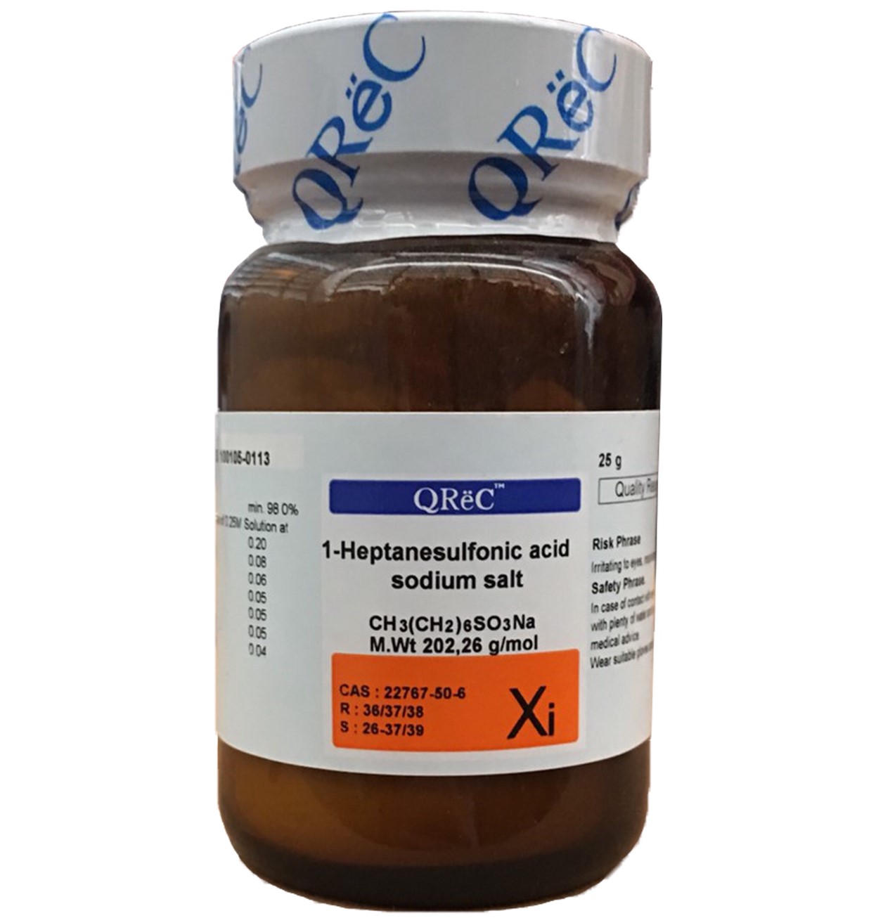 1-Heptane Sulfonic Acid Sodium Salt HPLC grade (25g) QReC