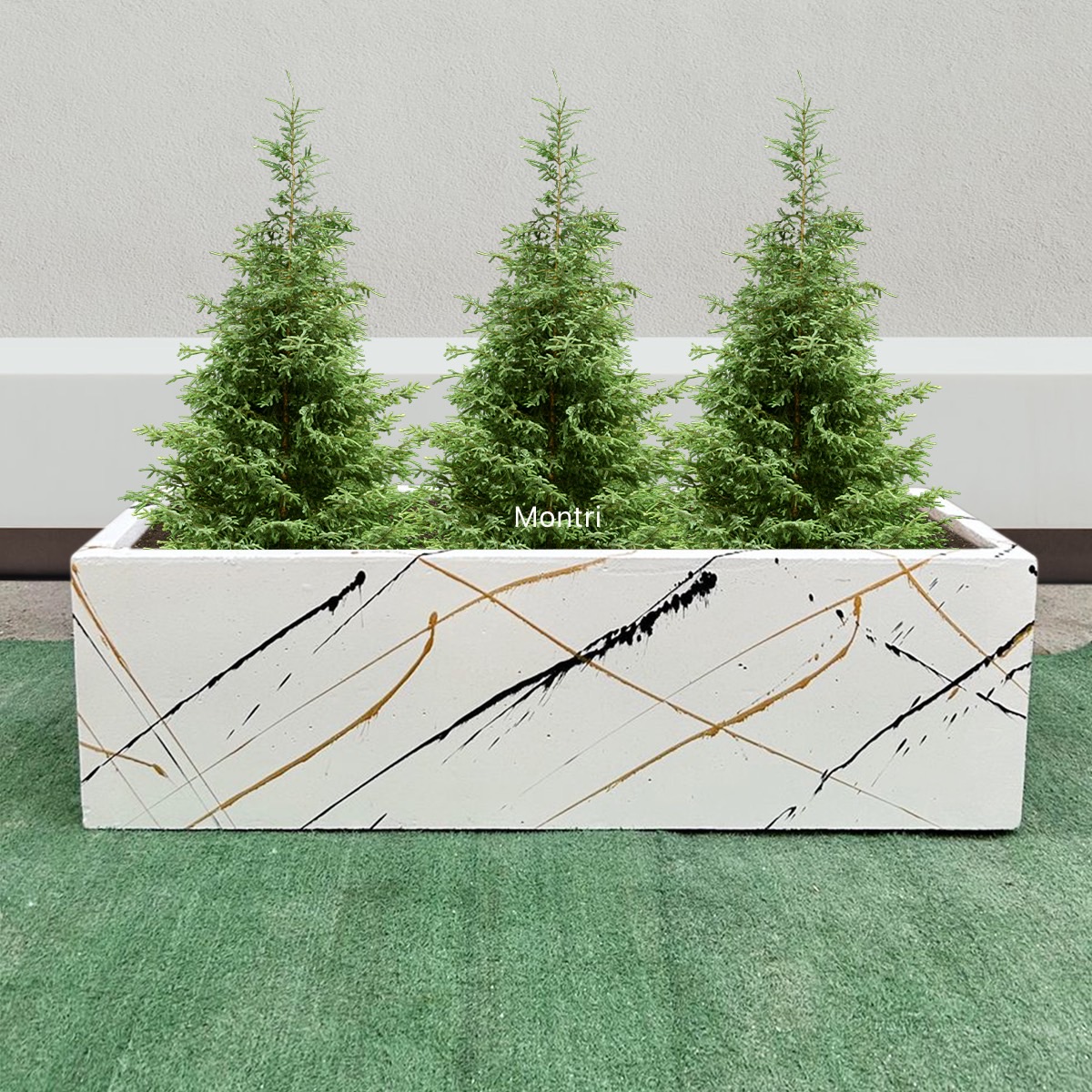 กระถางปูนทาสี set 10 ใบ ลงสีคุณภาพพร้อมเคลือบเงาสามารถวางได้ทั้งกลางแจ้งและในร่ม ขนาด 30*100* cm. วัสดุเป็นปูน