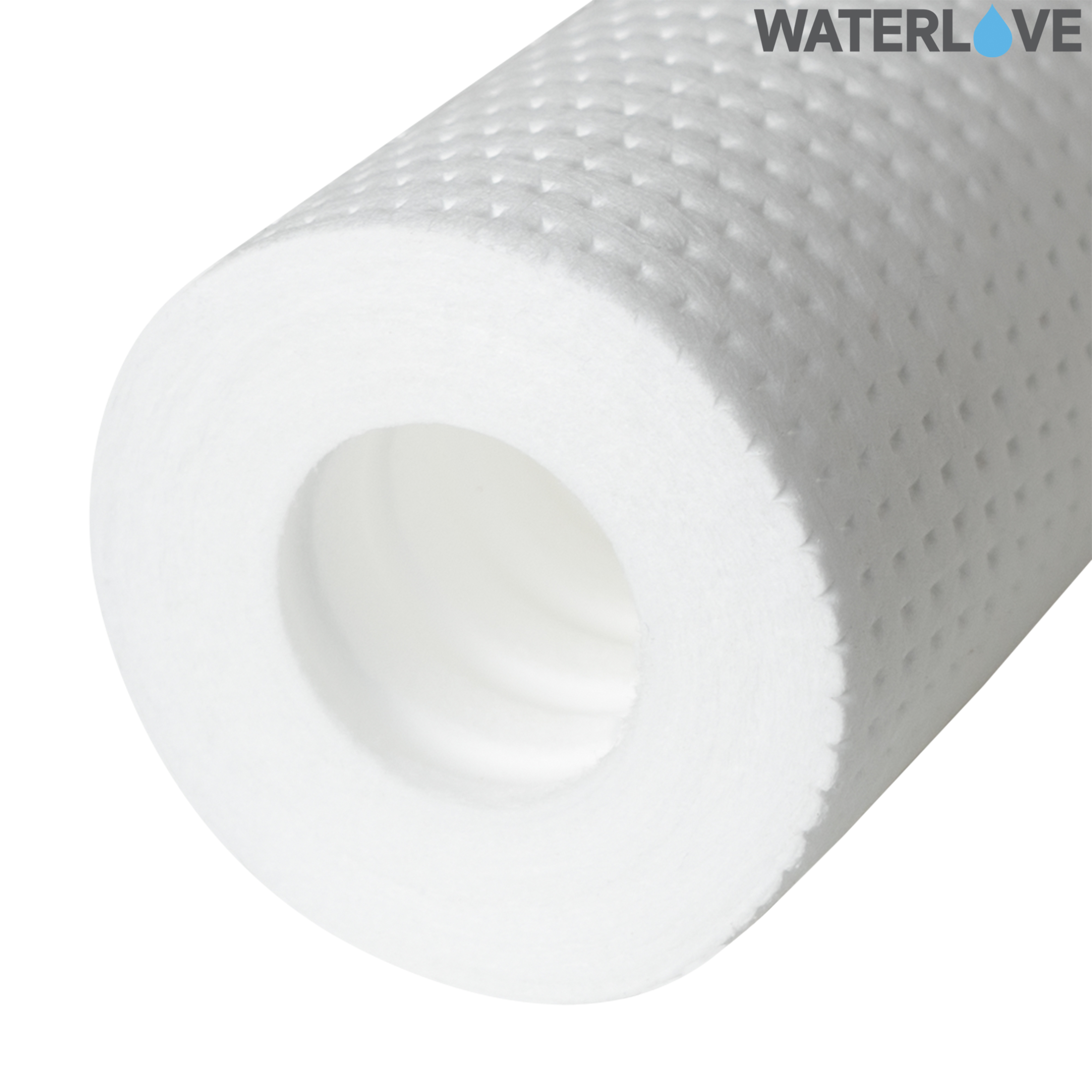 ไส้กรอง PP ความยาว 10 นิ้ว เส้นผ่าศูนย์กลาง 2.5 นิ้ว สำหรับบรรจุในกระบอกกรองน้ำเฮ้าส์ซิ่ง