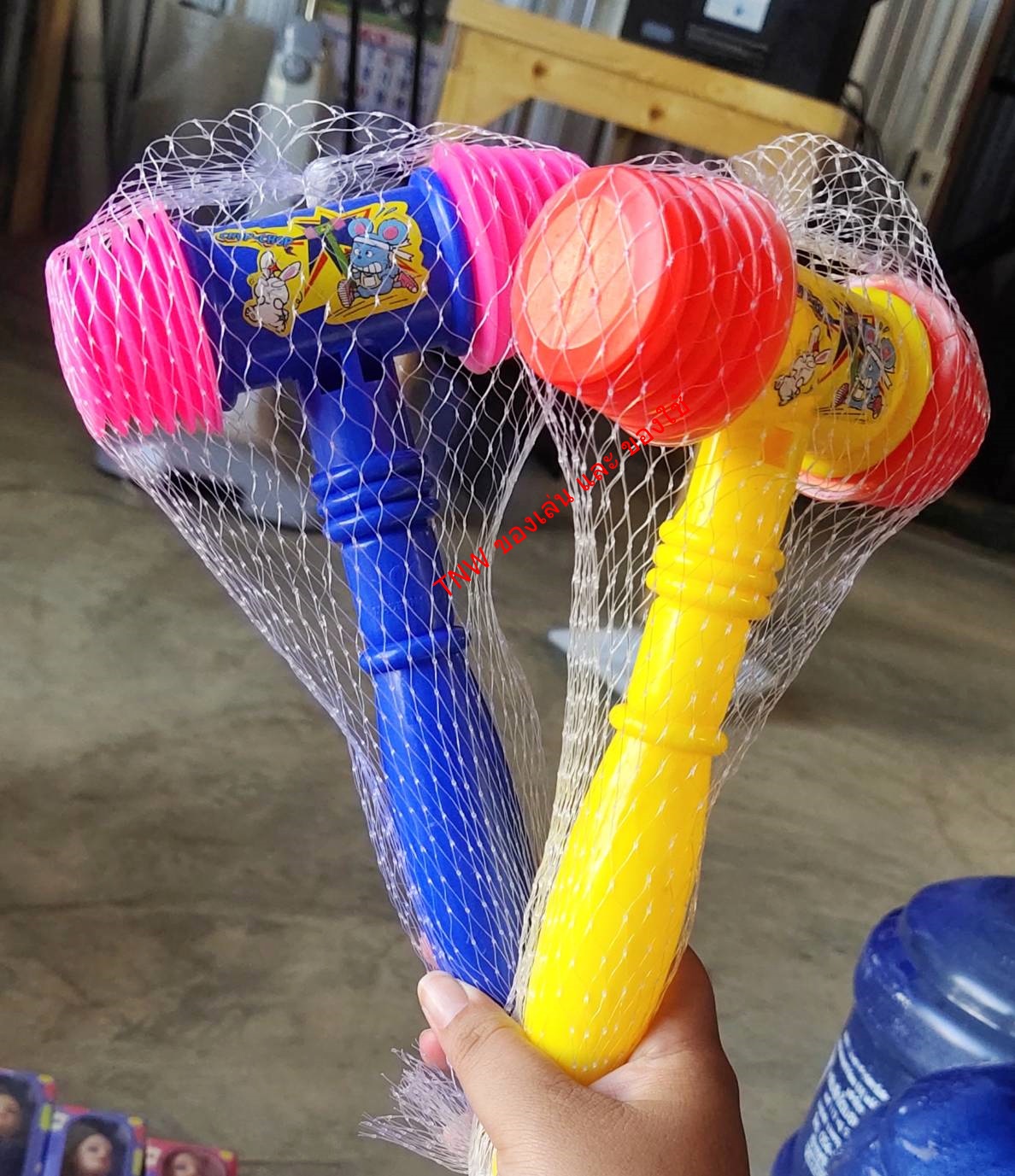 ของเล่น ค้อนทุบ มีเสียง ตีได้ 2 ด้าน ค้อนเสียงหวีดๆ