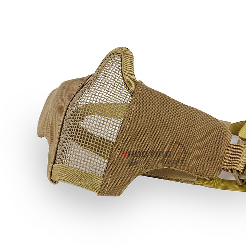 หน้ากากตะแกรงแก้มผ้า ครึ่งหน้า