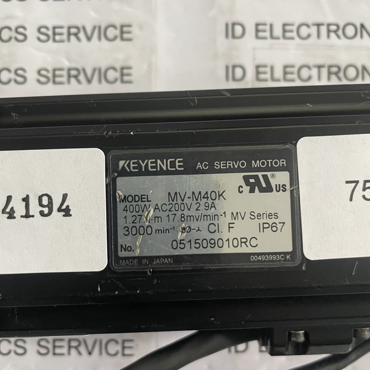 ซ่อม MV-M40K SERVO MOTOR "KEYENCE"