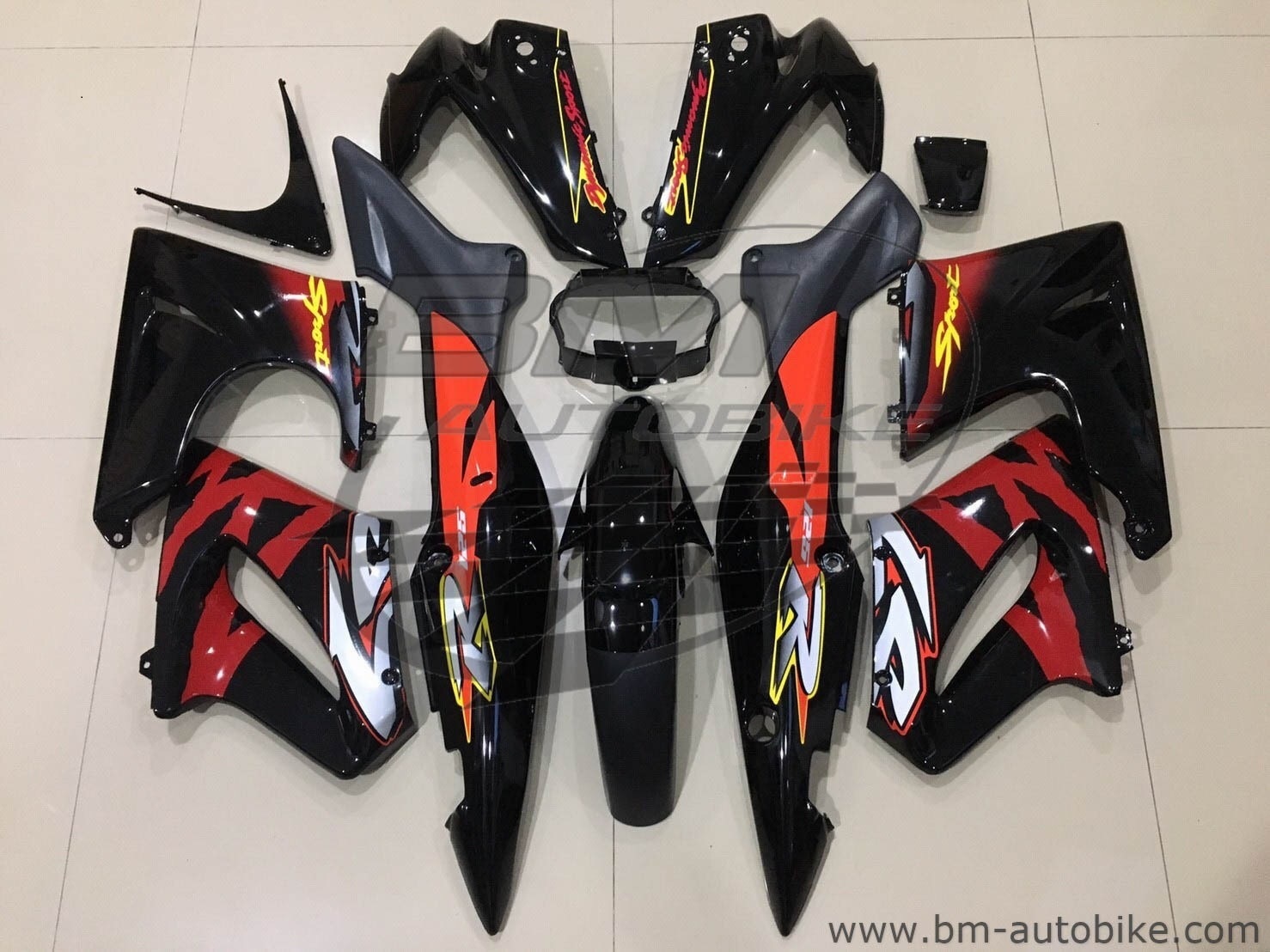ชุดสี Ls NEW เต็มคัน สีดำล้วน 4,500 กรัม