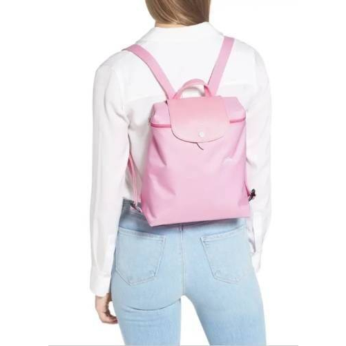 Longchamp le pliage backpack รหัส 1699 สี rose (ชมพูพาสเทล) การันตีของแท้ 100%
