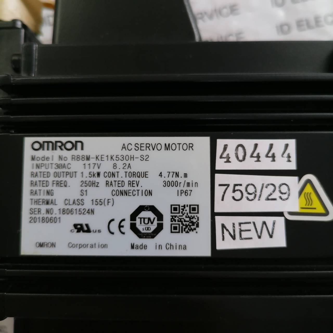 R88M-KE1K530H-S2 MOTOR "OMRON"