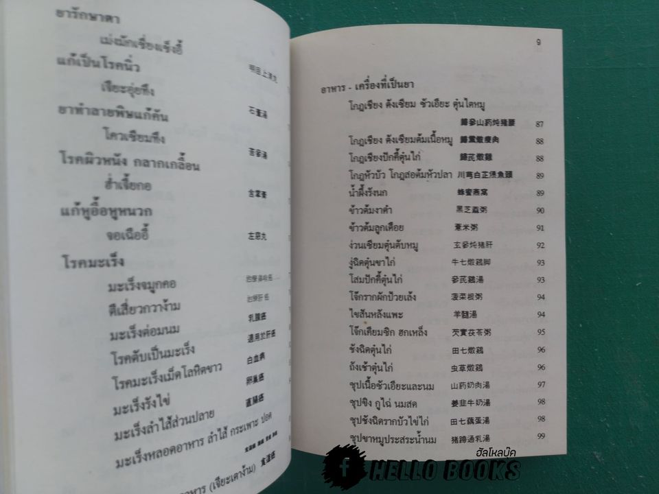 คู่มือ สมุนไพร ตำรายาจีน อาหารเครื่องดื่ม