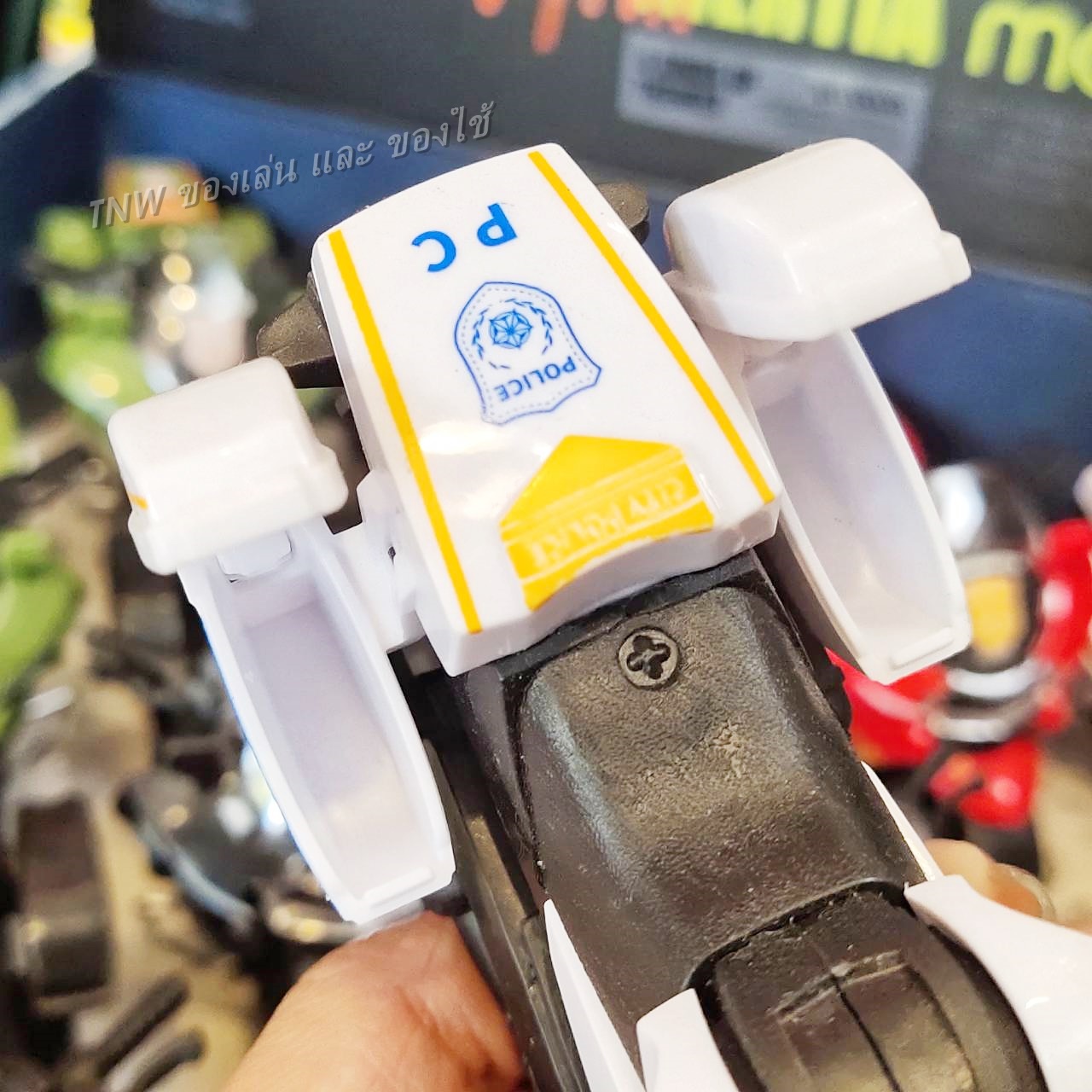 🏍 รถบิ๊กไบค์ของเล่น รถตำรวจ ของเล่นเด็ก รถจำลองอาชีพ เปิดกล่องข้างรถได้ คละสี 🏍