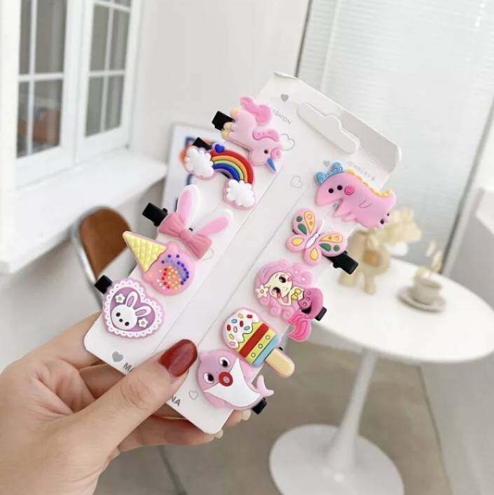 💗มาหยากิ๊ฟช้อป💗กิ๊บติดผม ลายน่ารักๆสีสวย สดใส สำหรับเด็กผู้หญิง (ขนาดกิ๊บตัวเล็ก 3 ซ.ม) แพ็ค 10 ชิ้น