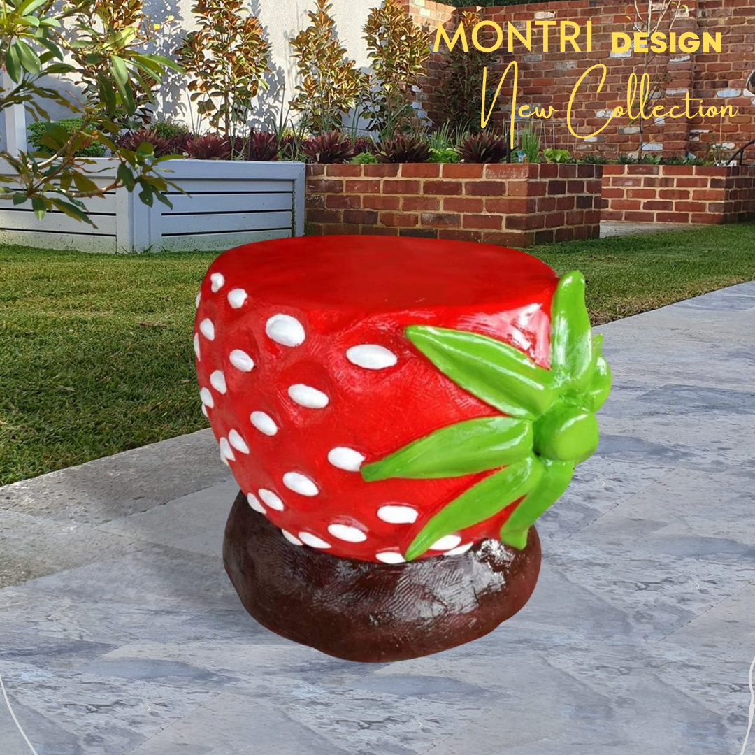 ชุดโต๊ะสนาม โต๊ะสนาม ชุดโต๊ะเก้าอี้สตรอว์เบอร์รี่ โต๊ะสนามแต่งสวน รุ่น สตรอเบอร์รี่01