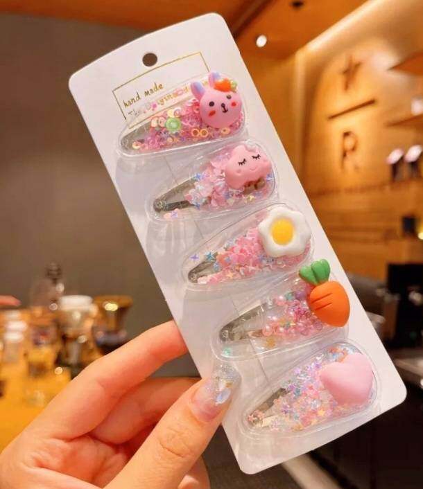 💗มาหยากิ๊ฟช้อป💗 กิ๊บติดผม 5 ชิ้น กิ๊บน่ารัก สีสันสดใส สำหรับเด็ก และสุภาพสตรี ทั่วไป