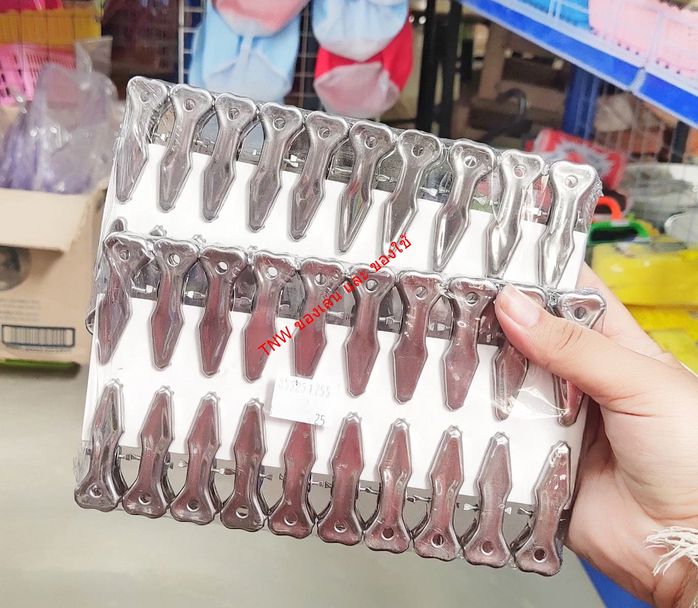 ตัวหนีบผ้า กิ๊ฟหนีบผ้า ตัวหนีบ แบบแสตนเลส 1 แพ็ค 20 ชิ้น แข็งเเรงทนทาน