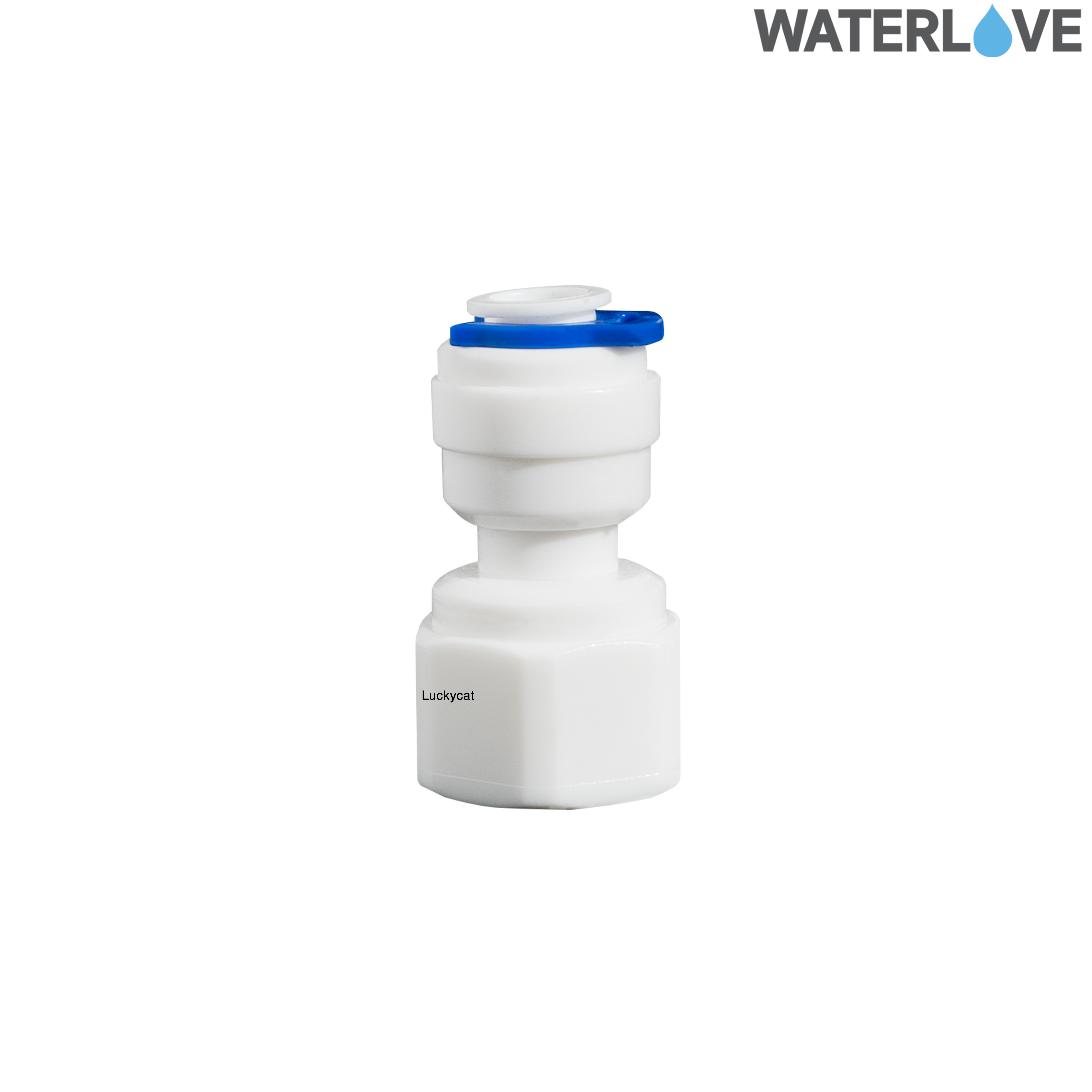 ข้อต่อตรงเกลียวใน มีคลิปล็อค 2 หุน 1/4'' สำหรับสายน้ำ PE สายเครื่องกรองน้ำ