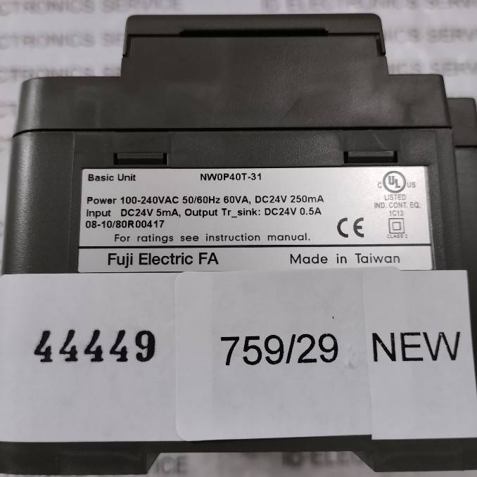 PLC " FUJI " MODEL : NW0P40T-31