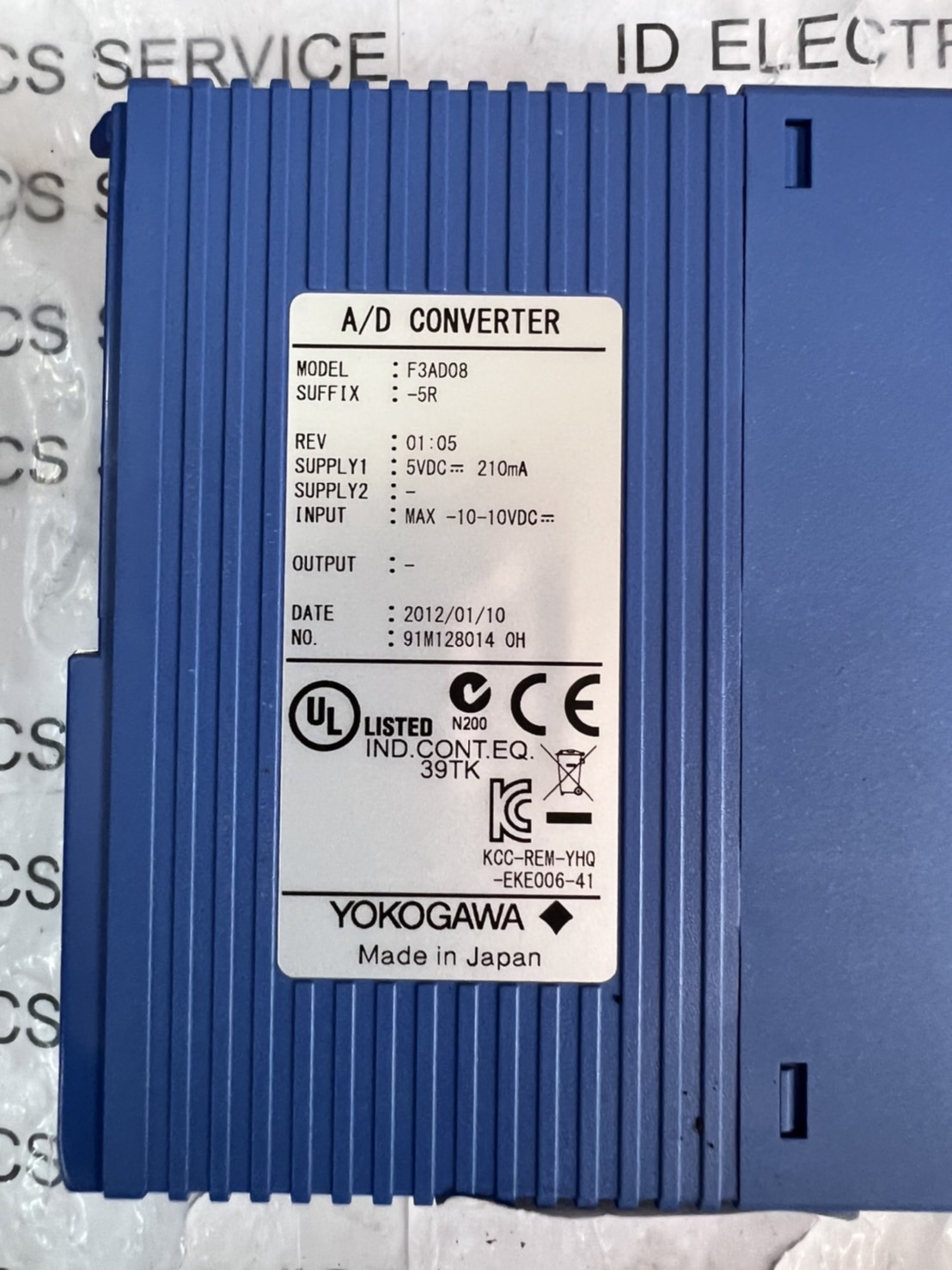 PLC " YOKOGAWA " MODEL : F3AD08