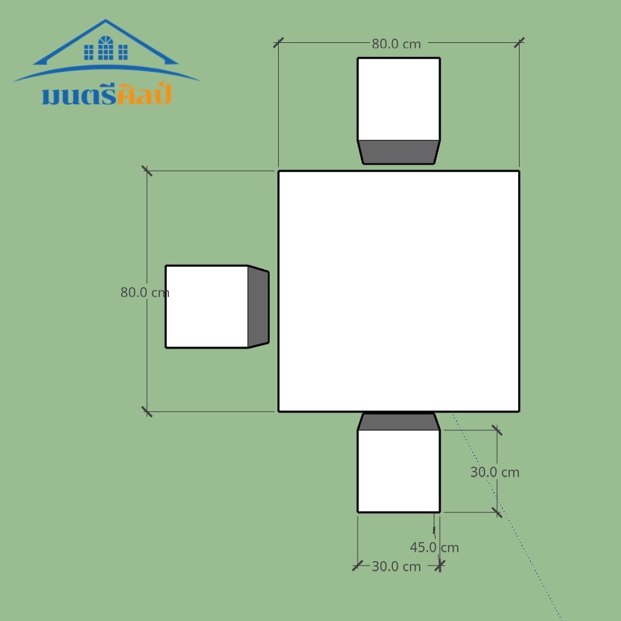 ชุดโต๊ะสนามปูนสไตล์โมเดิร์น ชุด3ที่นั่ง งานแฮนด์เมด ปัดสีด้วยมือสุดปราณีต