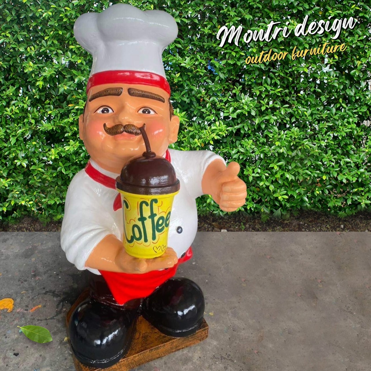 รูปปั้นเชฟ รูปปั้นเชฟอินเตอร์ แพ็คคู่สุดคุ้ม สำหรับวางตกแต่งหน้าร้าน สร้างความโดดเด่นเป็นเอกลักษณ์ ตุ๊กตาแต่งสวน ตุ๊กตาตกแต่งสวน