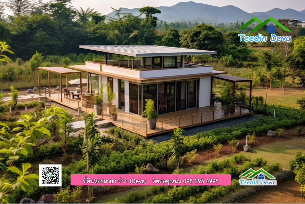 แบบบ้านโมเดิร์น บ้านพักตากอากาศ ออกแบบ เน้นมองเห็น "วิวภูเขา"